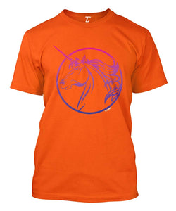 Bisexual Unicorn-Flag LGBTQ Pride Men's Orange T-Shirts