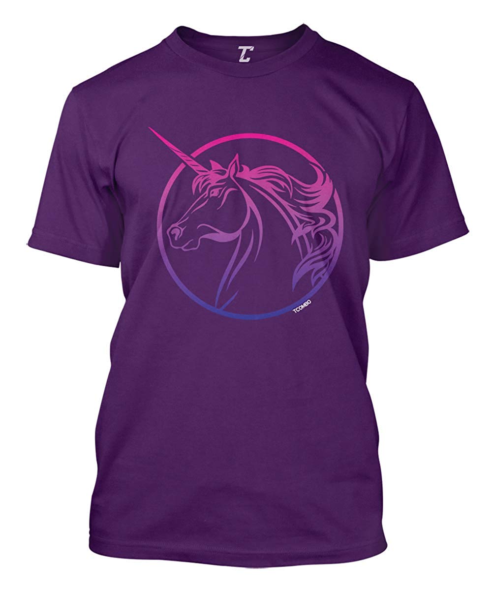 Bisexual Unicorn-Flag LGBTQ Pride Men's Purple T-Shirts