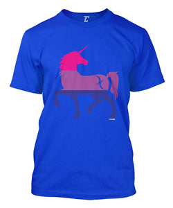 Bisexual Unicorn Silhouette-LGBTQ Pride Men's Royal T-Shirts