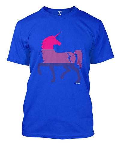 Bisexual Unicorn Silhouette-LGBTQ Pride Men's Royal T-Shirts