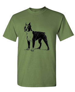 Boston Terrier-Mens Cotton Military T-Shirts