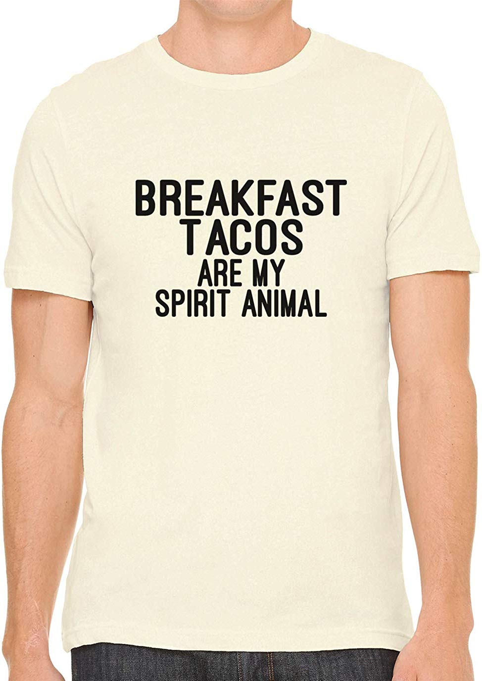 Breakfast Tacos are My Spirit Animal Cotton Mens Nature T-Shirts