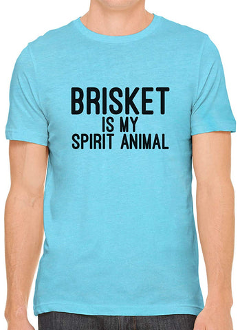 Brisket is My Spirit Animal Cotton Crewneck Men Blue T-Shirts