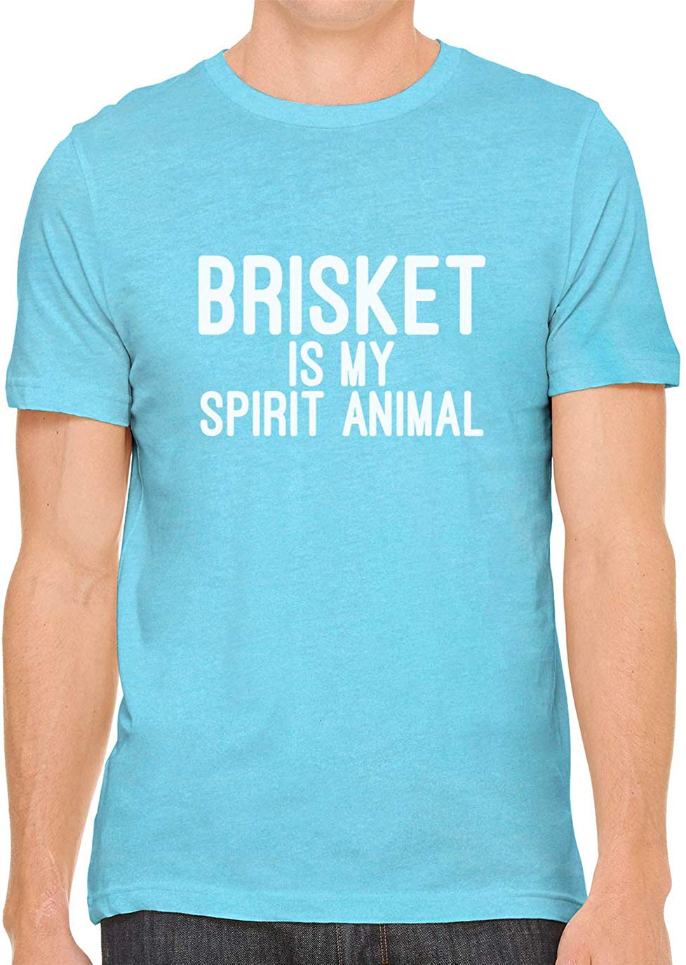 Brisket is My Spirit Animal Cotton Crewneck Men Blue T-Shirts