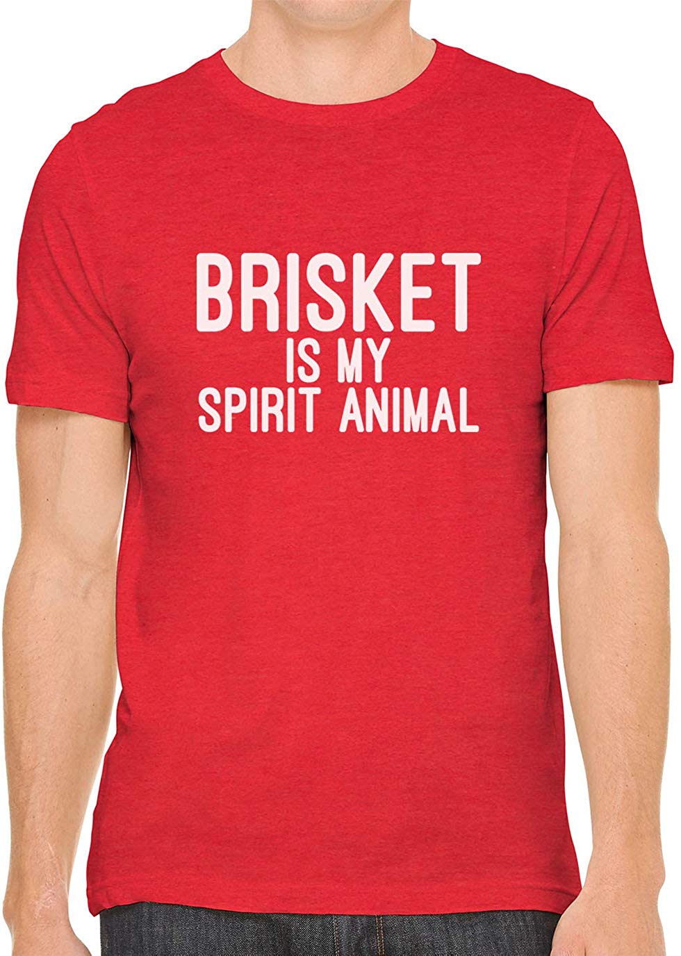 Brisket is My Spirit Animal Cotton Crewneck Men Red T-Shirts