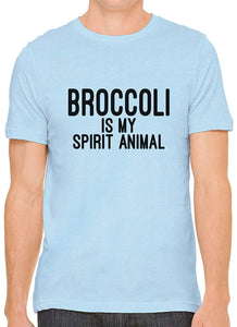 Broccoli is My Spirit Animal Cotton Crewneck Unisex Blue T-Shirts