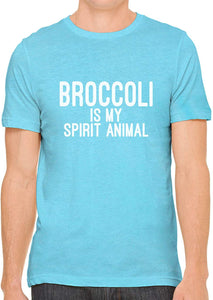 Broccoli is My Spirit Animal Cotton Crewneck Unisex Blue T-Shirts