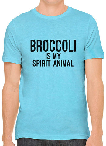 Broccoli is My Spirit Animal Cotton Crewneck Unisex Blue T-Shirts