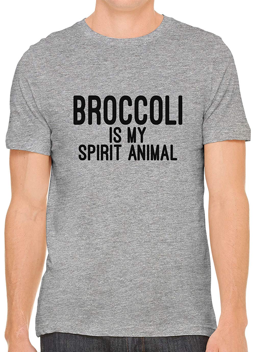 Broccoli is My Spirit Animal Cotton Crewneck Unisex Gray T-Shirts