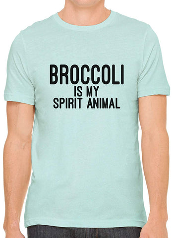 Broccoli is My Spirit Animal Cotton Crewneck Unisex Green T-Shirts