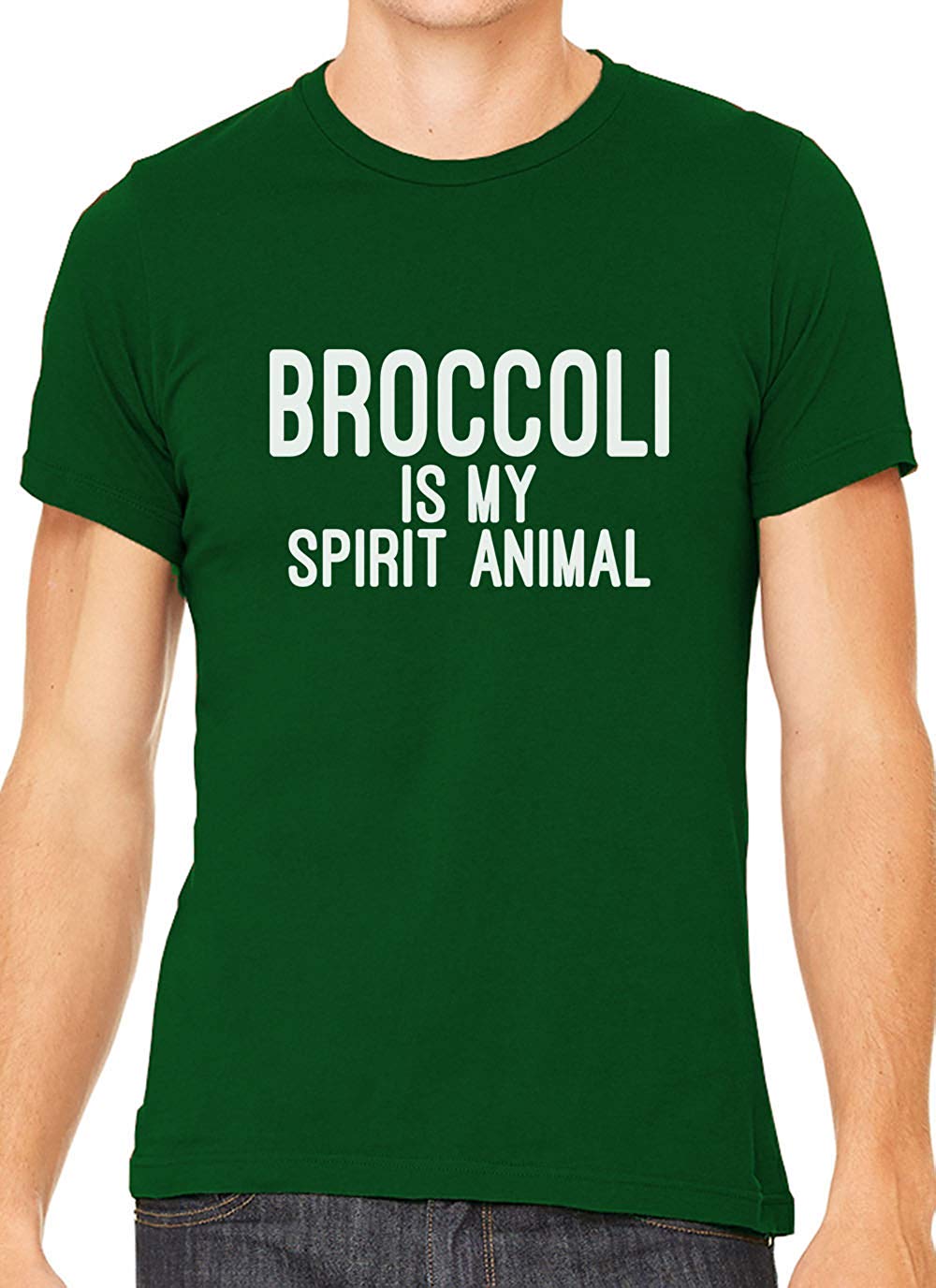 Broccoli is My Spirit Animal Cotton Crewneck Unisex Green T-Shirts