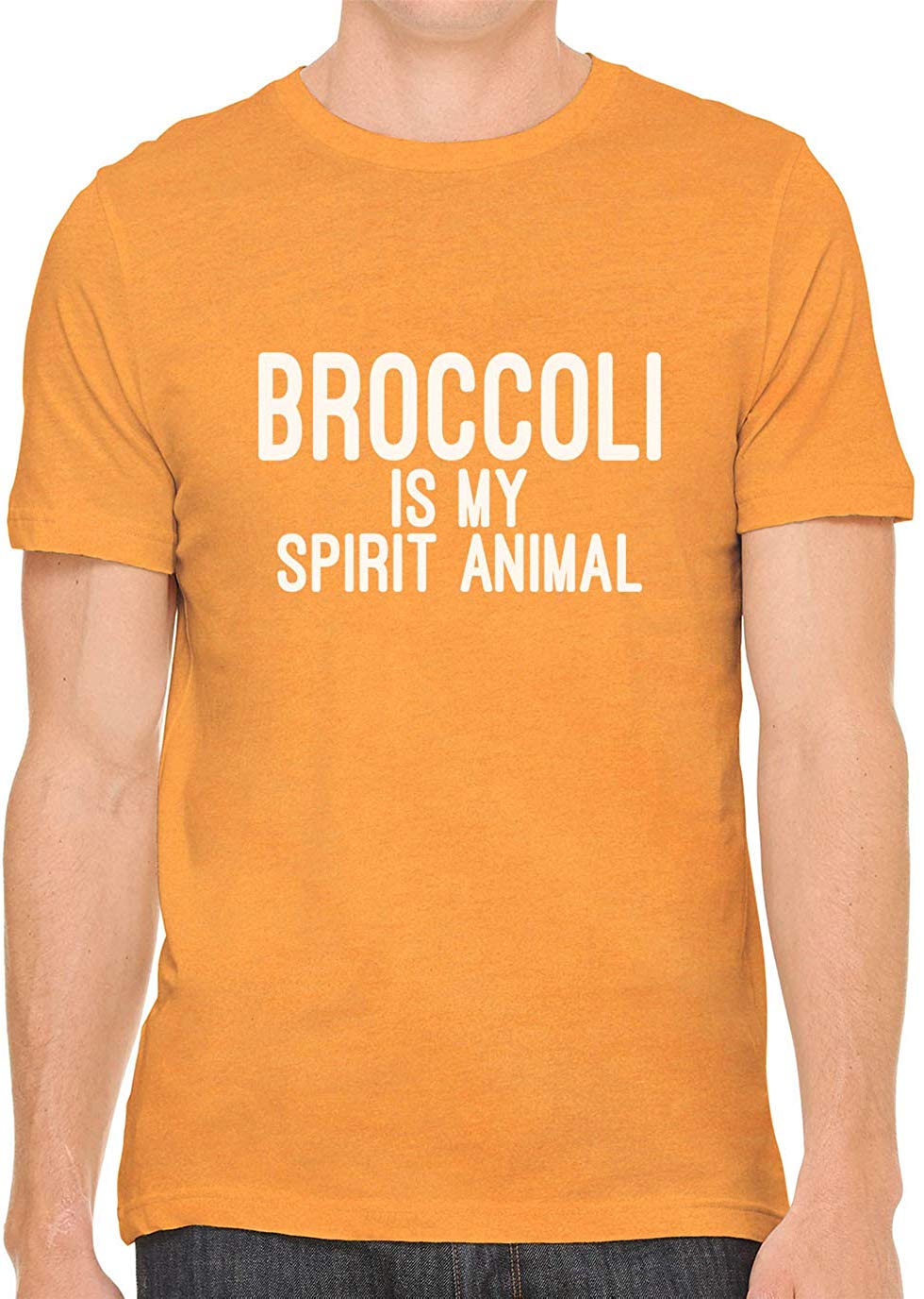 Broccoli is My Spirit Animal Cotton Crewneck Unisex Orange T-Shirts