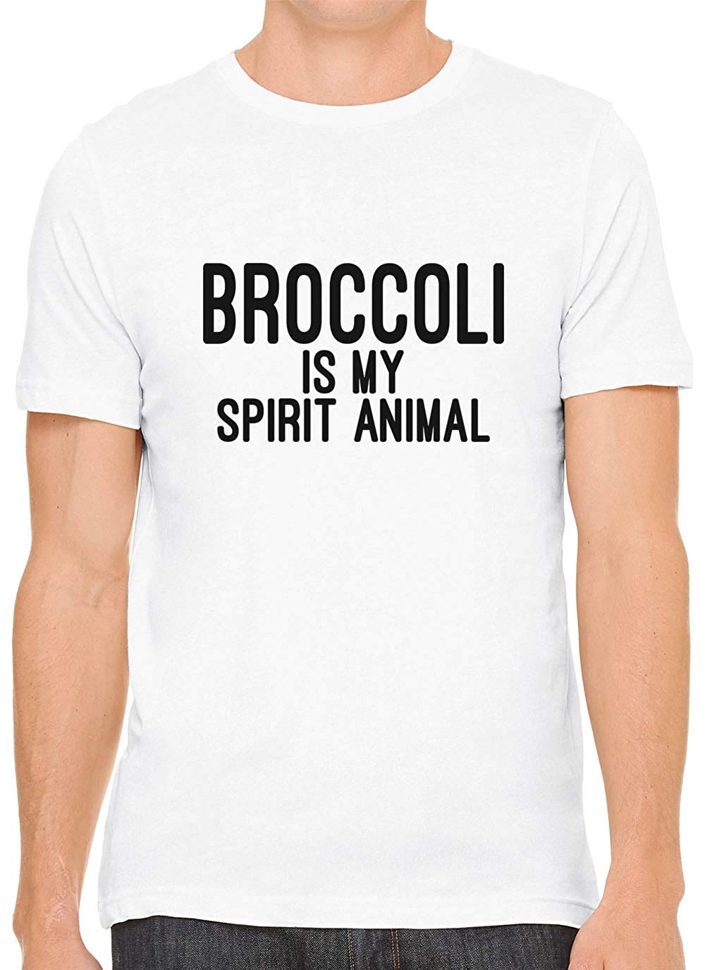 Broccoli is My Spirit Animal Cotton Crewneck Unisex White T-Shirts