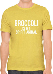 Broccoli is My Spirit Animal Cotton Crewneck Unisex Yellow T-Shirts