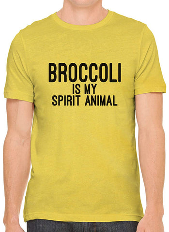 Broccoli is My Spirit Animal Cotton Crewneck Unisex Yellow T-Shirts