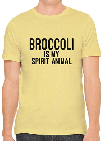 Broccoli is My Spirit Animal Cotton Crewneck Unisex Yellow T-Shirts