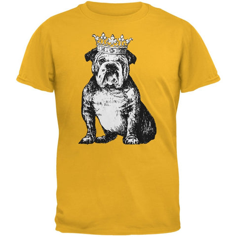 Bulldog Crown Gold Adult Yellow T-Shirts