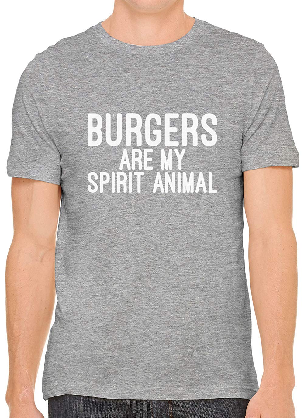 Burgers are My Spirit Animal Cotton Crewneck Unisex Gray T-Shirts