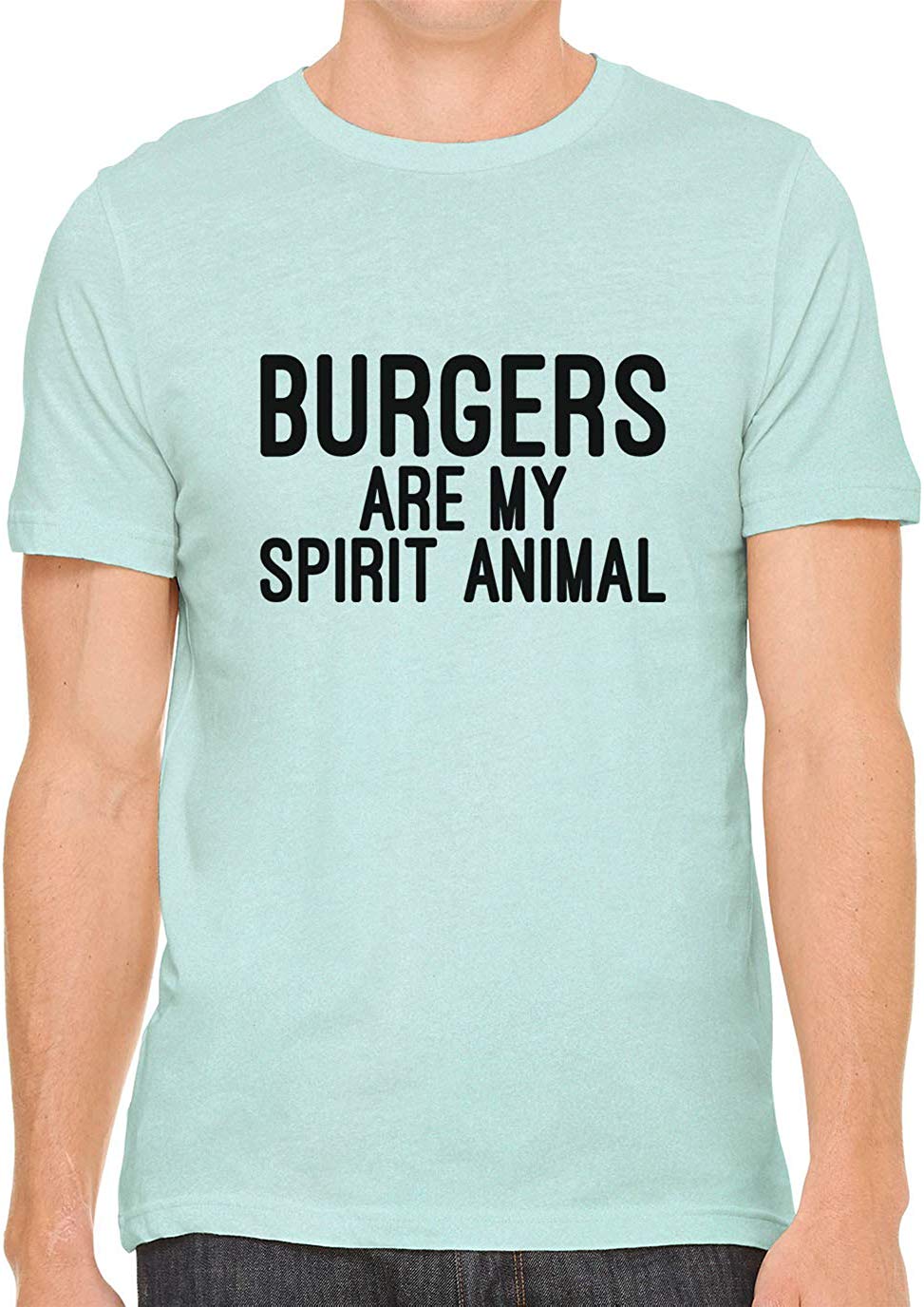 Burgers are My Spirit Animal Cotton Crewneck Unisex Green T-Shirts