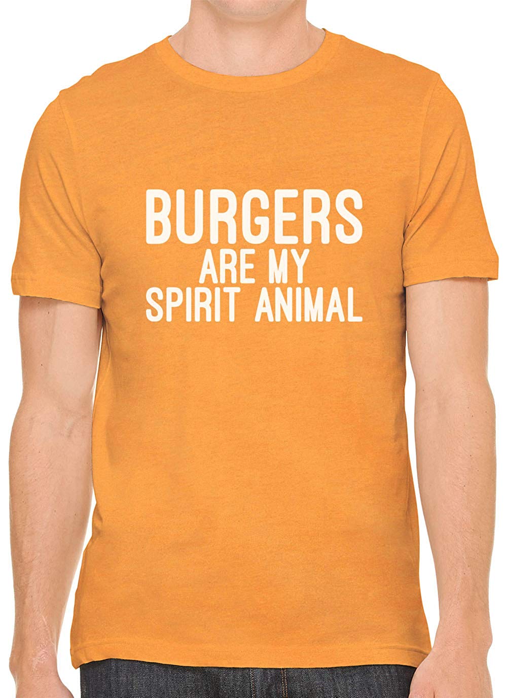 Burgers are My Spirit Animal Cotton Crewneck Unisex Orange T-Shirts