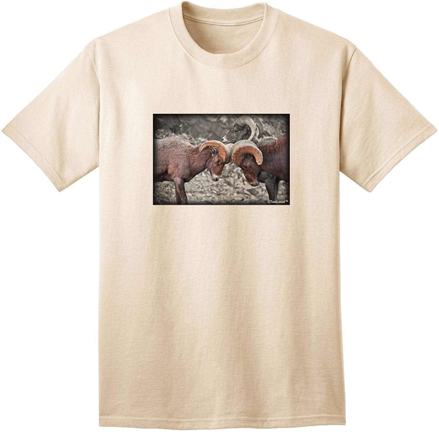 CO Bighorn Head Butt Desaturated Adult Nature T-Shirts