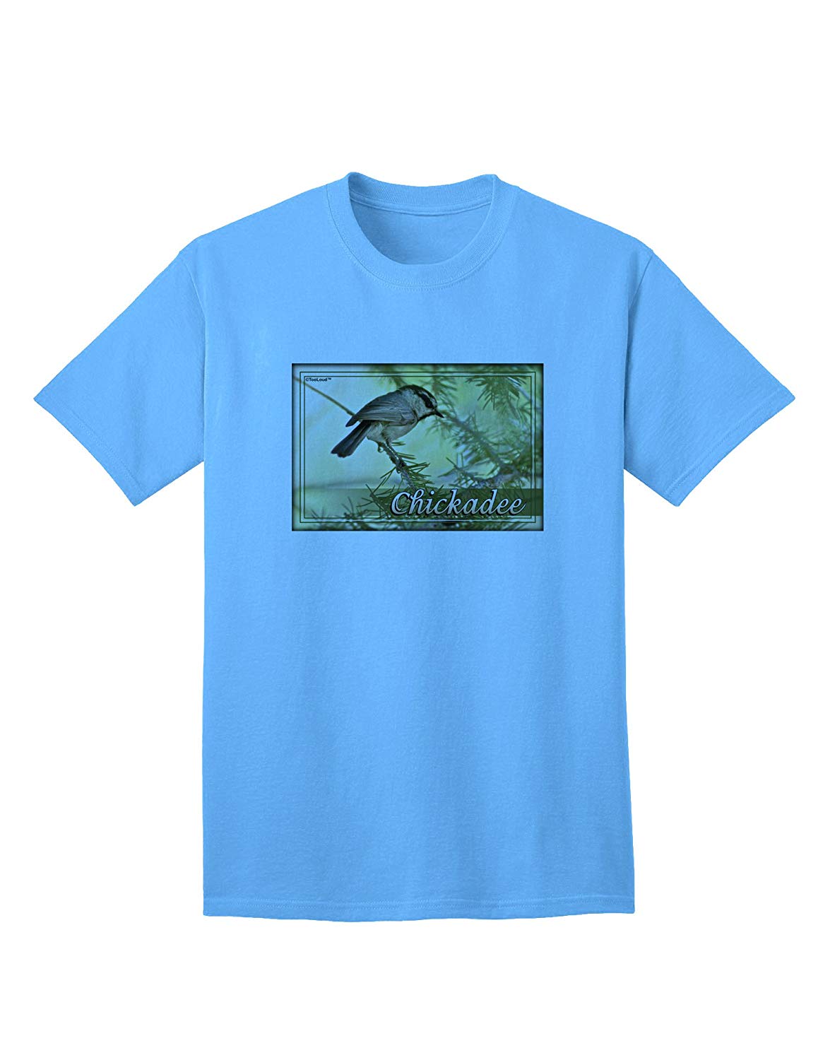 CO Chickadee with Text Adult Blue T-Shirts