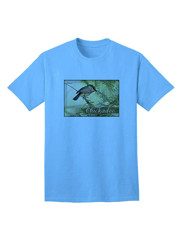 CO Chickadee with Text Adult Blue T-Shirts