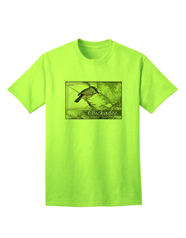 CO Chickadee with Text Adult Green T-Shirts