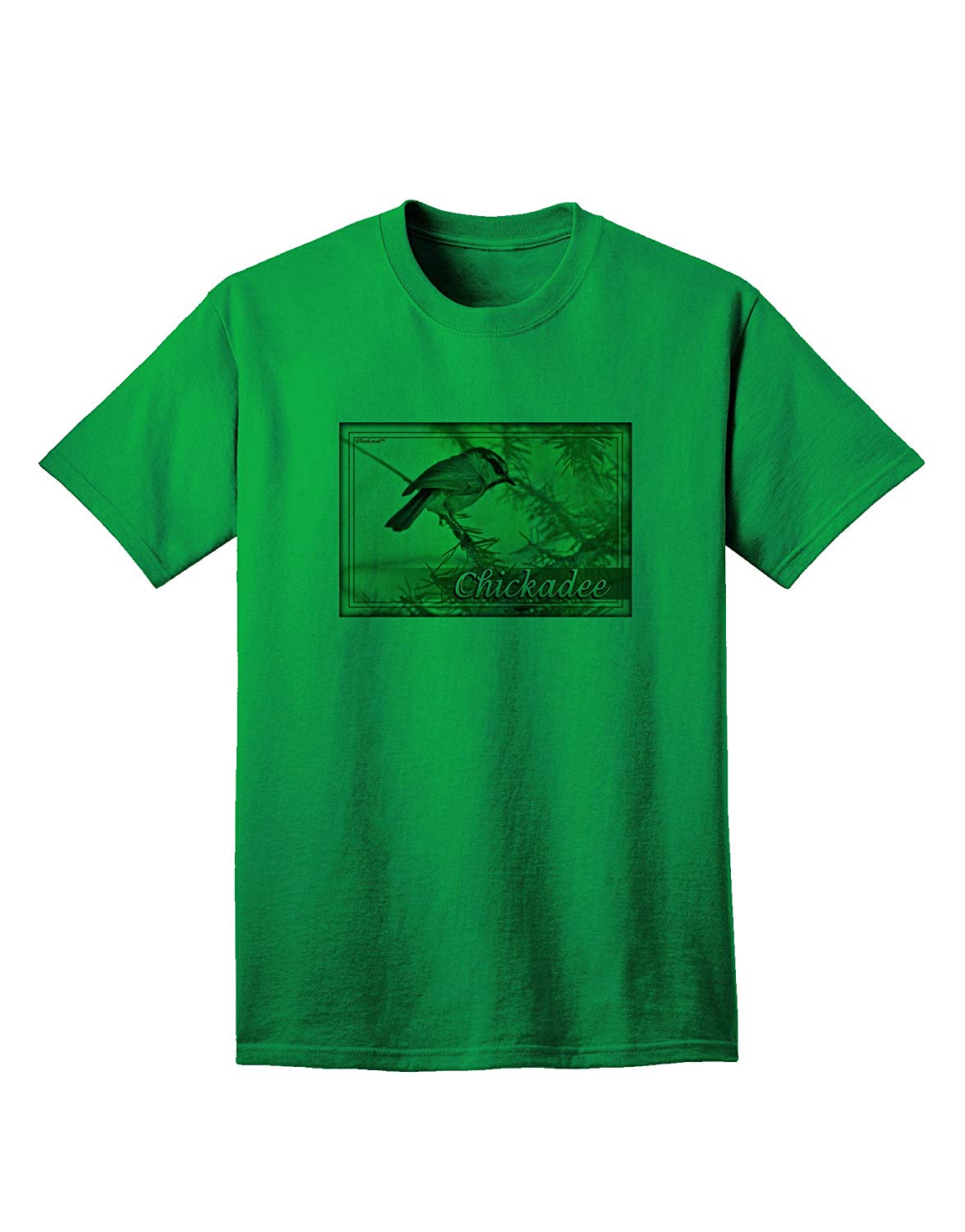 CO Chickadee with Text Adult Green T-Shirts