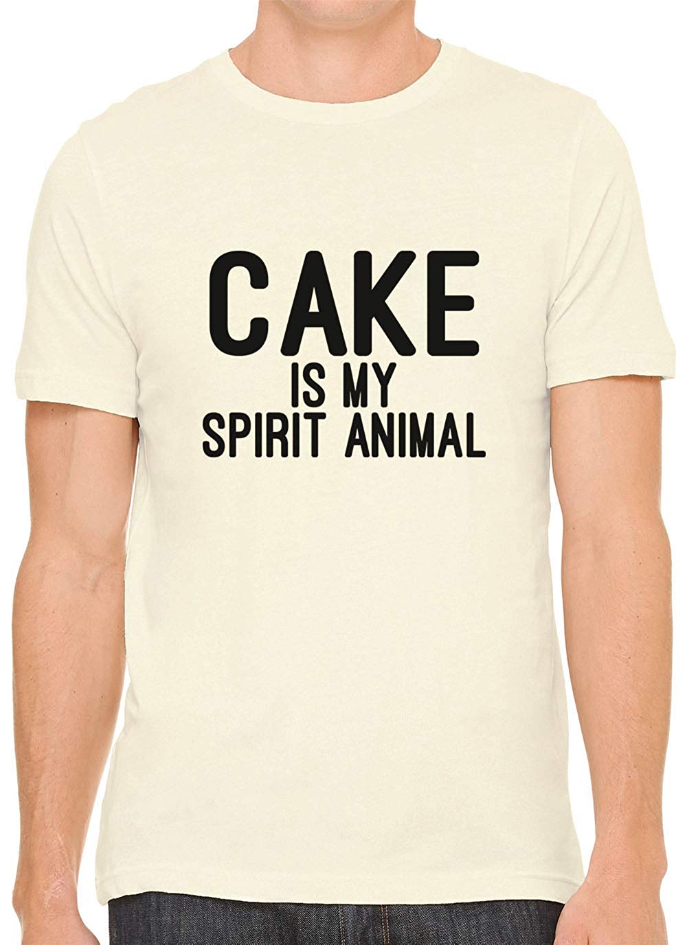 Cake is My Spirit Animal Cotton Crewneck Men Nature T-Shirts