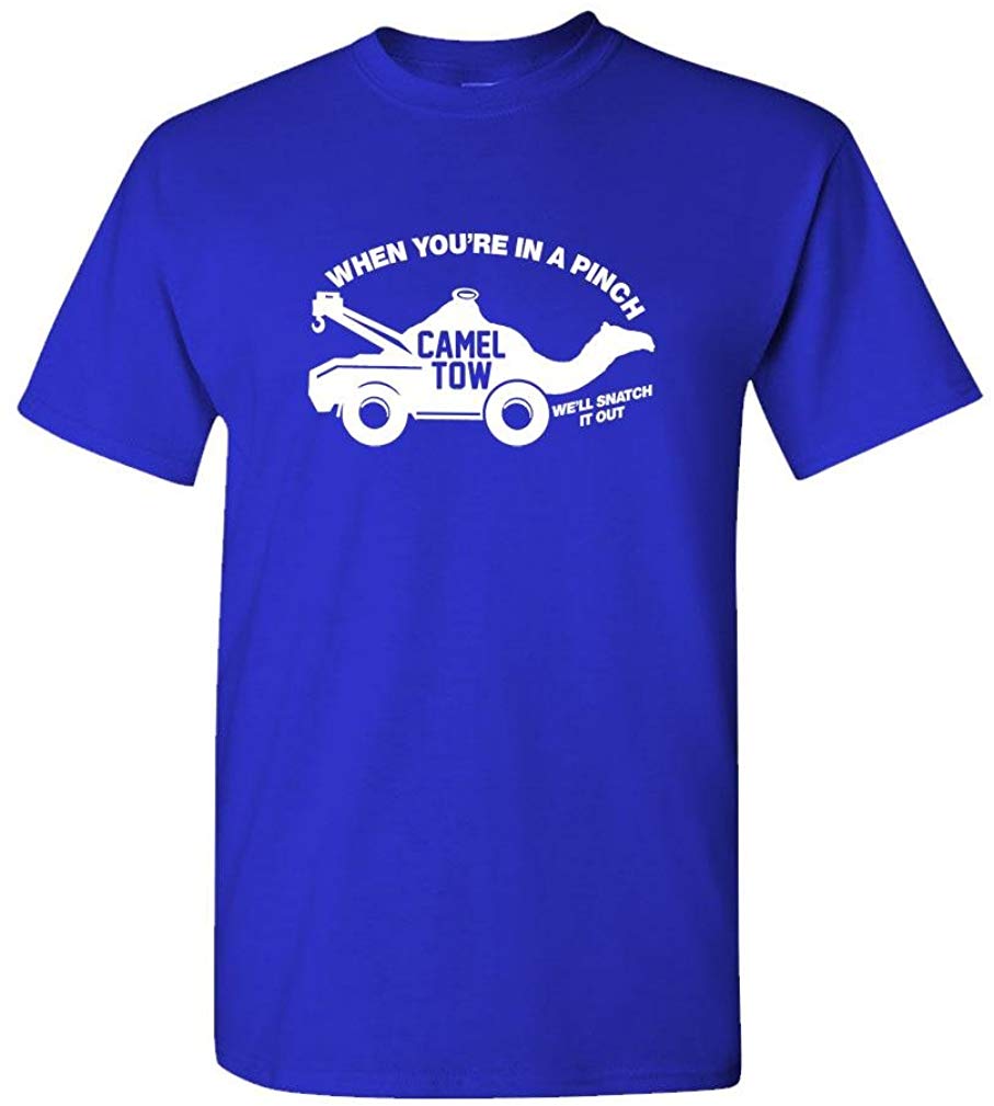 Camel Towing-Toe Funny Sarcastic Saying-Mens Cotton Royal T-Shirts