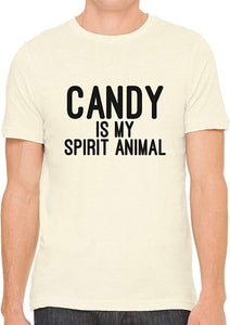 Candy is My Spirit Animal Cotton Crewneck Men Nature T-Shirts