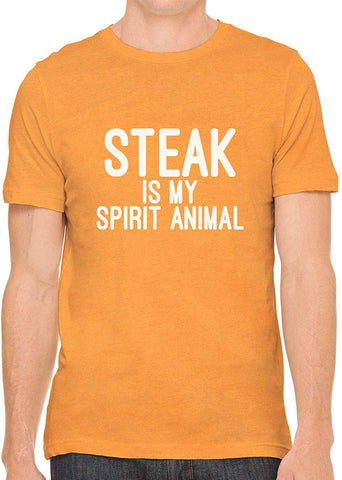 Candy is My Spirit Animal Cotton Crewneck Mens Orange T-Shirts