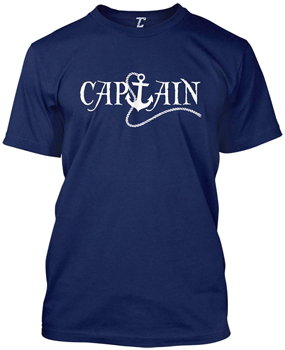 Captain-First Mate Anchor Nautical Men's Navy T-Shirts