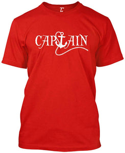 Captain-First Mate Anchor Nautical Men's Red T-Shirts