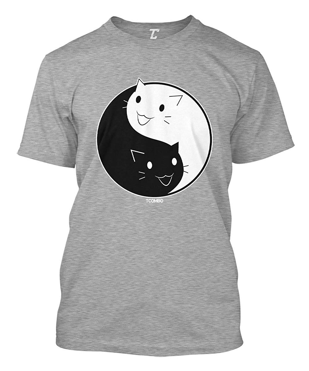 Cat Ying Yang-Kitten Men's Gray T-Shirts