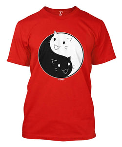 Cat Ying Yang-Kitten Men's Red T-Shirts