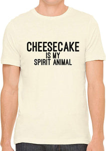 Cheesecake is My Spirit Animal Cotton Crewneck Unisex Nature T-Shirts