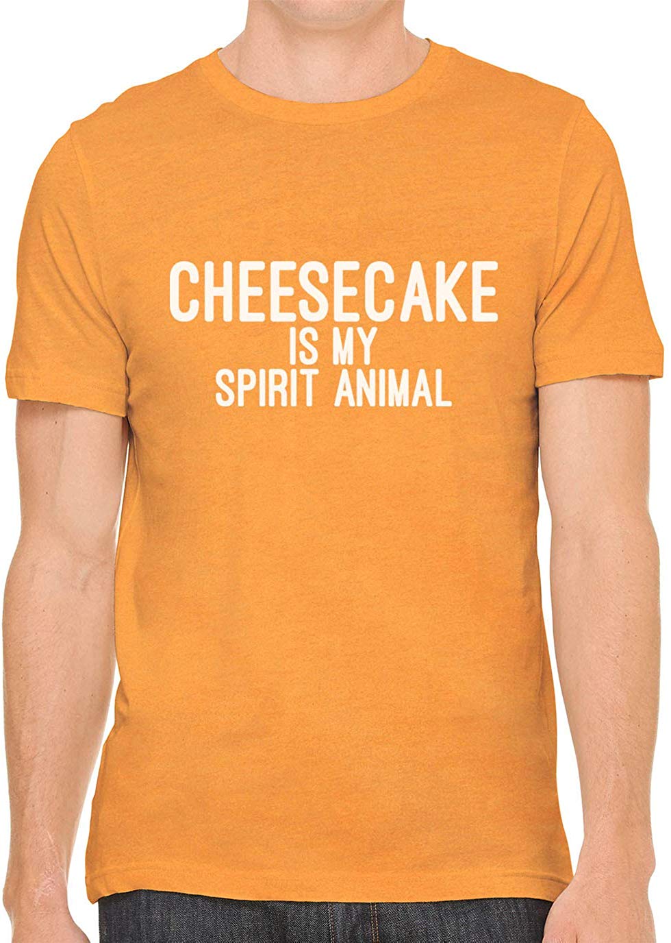 Cheesecake is My Spirit Animal Cotton Crewneck Unisex Orange T-Shirts