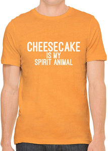 Cheesecake is My Spirit Animal Cotton Crewneck Unisex Orange T-Shirts