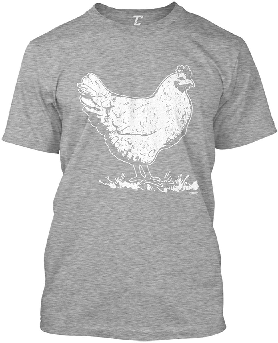 Chicken-Fowl Farm Animal Men's Gray T-Shirts