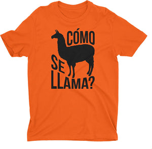 Como Se Llama-Funny Pun for Men Orange T-Shirts