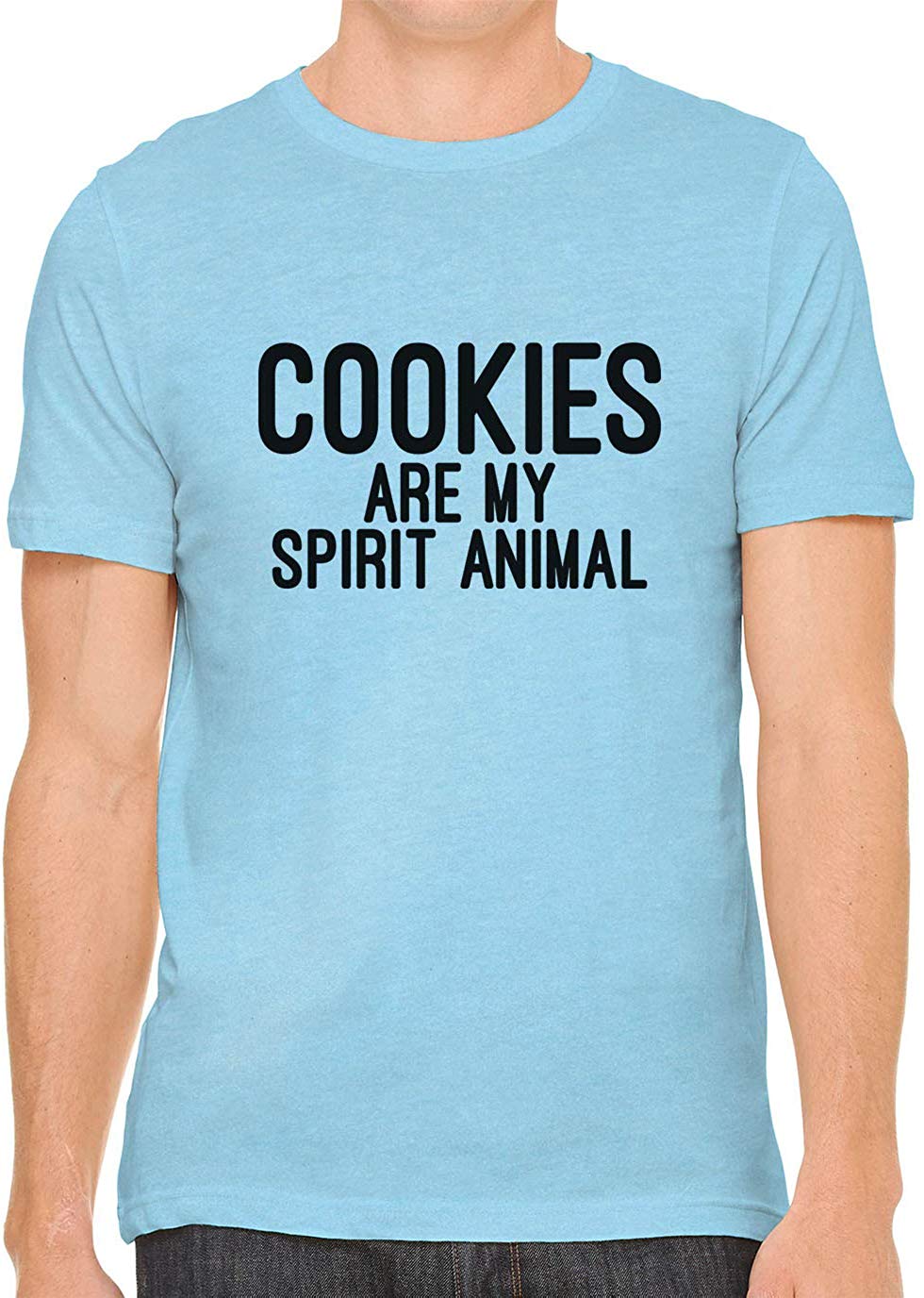 Cookies are My Spirit Animal Cotton Crewneck Unisex Blue T-Shirts