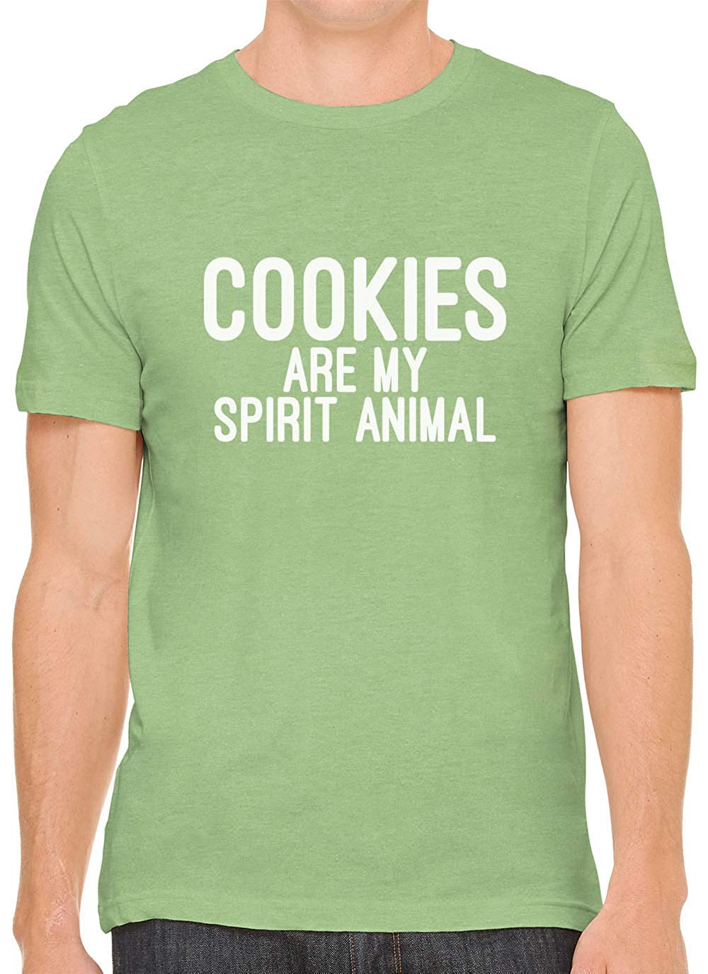 Cookies are My Spirit Animal Cotton Crewneck Unisex Green T-Shirts