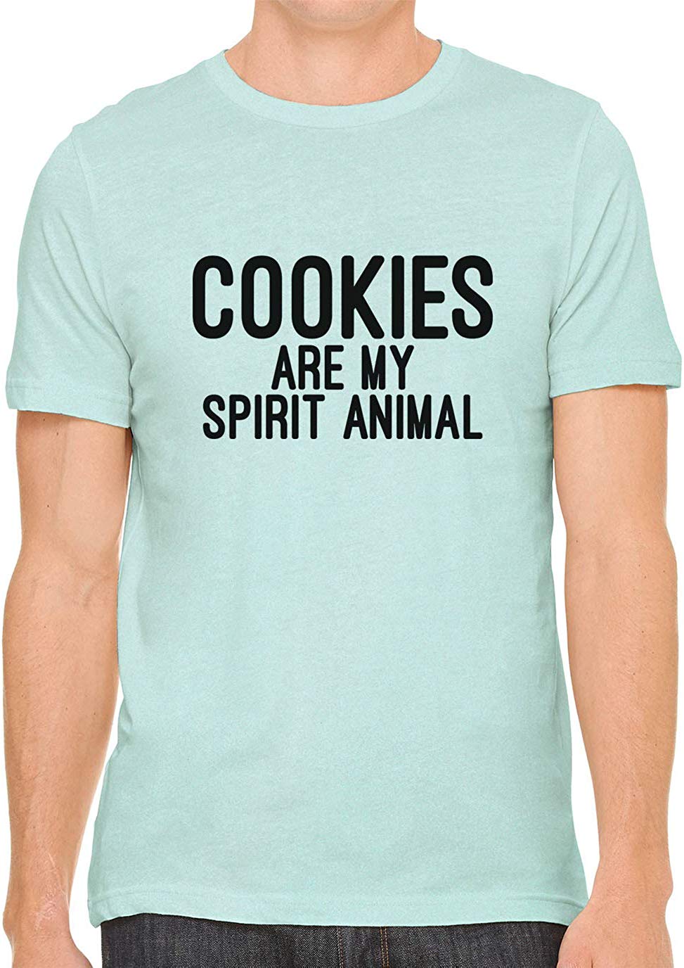 Cookies are My Spirit Animal Cotton Crewneck Unisex Green T-Shirts