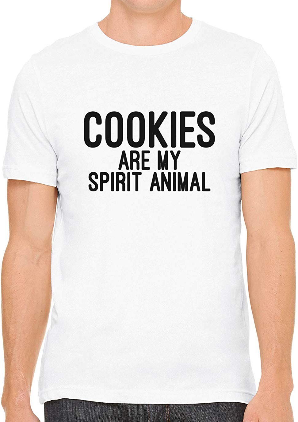 Cookies are My Spirit Animal Cotton Crewneck Unisex White T-Shirts