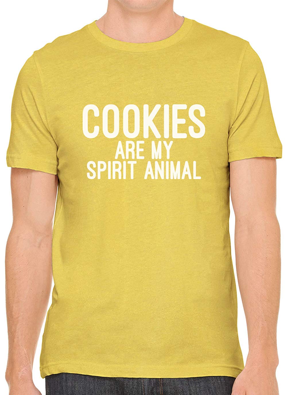 Cookies are My Spirit Animal Cotton Crewneck Unisex Yellow T-Shirts