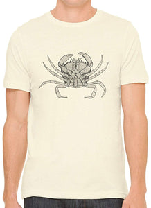 Crab Diagram Cotton Crewneck Men Nature T-Shirts