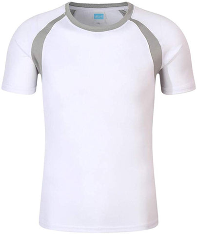 DIY Men's Short Sleeve-Athletic Breathable Sportswear Training Short-Sleeve Quick Dry White T-Shirts