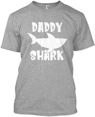 Daddy Shark-Baby Dad Father's Day Men's Gray T-Shirts